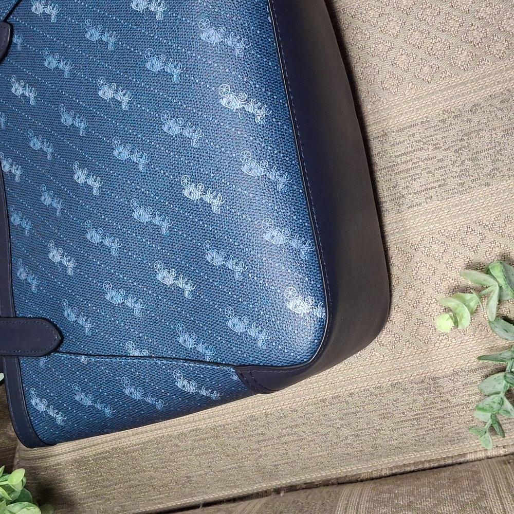 Coach Navy Blue Monogram Tote - Picture 10 of 16
